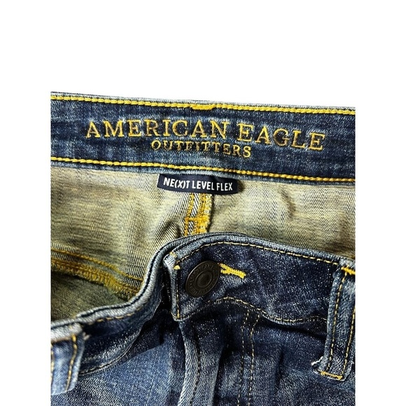 American Eagle Men's Next Level Fit Distressed Jeans Size 31x32 - Picture 5 of 9